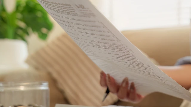 Pessoa analisando um documento em casa, representando os desafios jurídicos do dia a dia